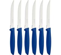 Tramontina Plenus, set 6 coltello Blu da bistecca dentato a punta, manico plasti