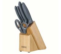 Tramontina Plenus Set da 6 Pezzi con Blocco e Forbici, Grigio 23498/615