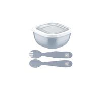 Tramontina - Posate e vaso blu Baby 3 pezzi. Polipropilene senza BPA. 12 mesi