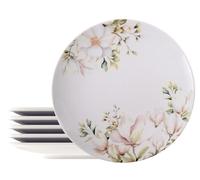 Tramontina Servizio 6 piatti in porcellana decorata magnolia, misura 28 cm