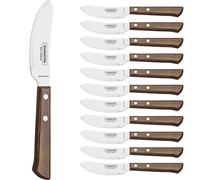 Tramontina, set 12 Coltelli pizza in acciaio, manico in legno poliwood