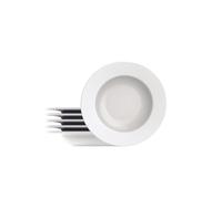 Tramontina - Set 6 piatti fondi rotondi in porcellana bianca Augusta 23 cm - Eleganza senza tempo, design classico. Perfetto per ogni occasione.