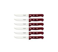 Tramontina Set coltelli da carne, Polywood Rosso, 6 Pezzi