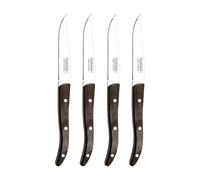 Tramontina Set di 4 Coltelli da Bistecca Francese Microdentati Acciaio inossidabile e Polywood