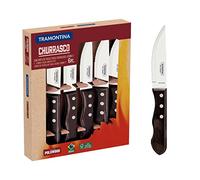 Tramontina Set di coltelli da bistecca Jumbo acciaio inossidabile e manico in castagno Polywood, 6 pezzi