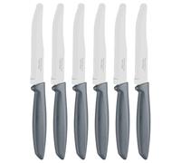 Tramontina Set di Coltelli Dentati da Carne con Punta Arrotondata Grigio Plenus 6 Pezzi