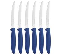 Tramontina Set di Coltelli Dentati per Carne Colore Blu Acciaio Inossidabile Plenus 6 pezzi