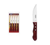 Tramontina Jumbo, set 4 coltello da bistecca dentato a punta, manico poliwood ro