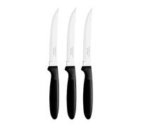 Tramontina - Set di coltelli per barbecue Ipanema con lame in acciaio inox e manici in polipropilene nero, 3 pezzi