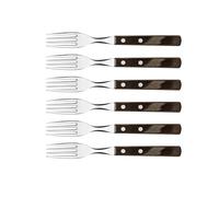 Tramontina Set di Forchette Jumbo Acciaio Inossidabile Polywood Castagno 6 pezzi