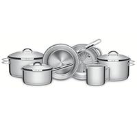 Tramontina Set di Pentole Solar da 6 pezzi in acciaio inox con base Tri-Ply