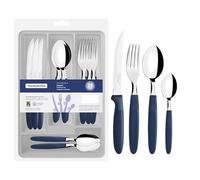 Tramontina Set Posate in Acciaio Inox Ipanema Colore Blu 25 pezzi