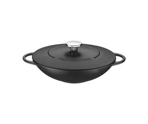 Tramontina Wok in Ghisa Smaltata Nera Cast Iron 32 cm 5L