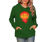 Tramonto 3D Stampato Felpa con Cappuccio Donne Fattoria Animale Peluche Felpe Manica Lunga Pullover Abbigliamento Sportivo Top