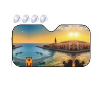Tramonto a Barcellona È un parasole per parabrezza dell'auto, che non occupa troppo spazio e protegge l'ambiente all'interno dell'auto.