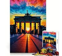 Tramonto a Berlino alla Porta di Brandeburgo - Puzzle da 1000 pezzi per adolescenti - Migliora la concentrazione, calma, riduce le distrazioni - Incastro perfetto - Regalo memorabile (50x75cm)