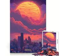 Tramonto a Chicago, IL, USA Puzzle da 1000 pezzi per adulti Gioco di logica puro Divertimento rilassante Taglio preciso 50x75cm