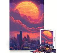 Tramonto a Chicago, IL, USA - Puzzle da 1000 pezzi per adulti, gioco per allenare la mente, divertimento condiviso, taglio di precisione, opera d'arte da esporre 38x52cm