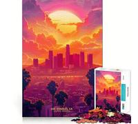 Tramonto a Los Angeles - Puzzle da 1000 pezzi per adulti allenare la mente, rilassare e creare un'opera d'arte - Regalo memorabile 38x26cm