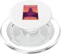 Tramonto a Madison Wisconsin Alba Alba Viaggi Arte Grafica PopSockets PopGrip per MagSafe