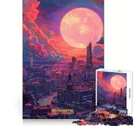 Tramonto a Manchester, Regno Unito Puzzle da 1000 pezzi per adolescenti, gioco di logica, antistress, taglio netto, lista dei desideri di Babbo Natale 50x75cm
