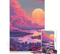 Tramonto a Oslo, Norvegia Puzzle da 1000 pezzi per adolescenti, gioco per l'esercizio mentale, relax, design, assemblaggio, lista dei desideri di Babbo Natale 38x26cm