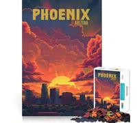 Tramonto a Phoenix, Arizona Puzzle da 1000 pezzi per ragazzi Gioco di logica nitida, passatempo rilassante, taglio perfetto, regalo classico 38x26cm