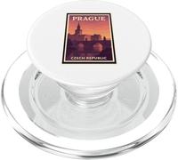 Tramonto a Praga Repubblica Ceca Crepuscolo Alba Viaggi Art Graphic PopSockets PopGrip per MagSafe