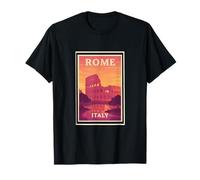 Tramonto a Roma Italia Alba Tramonto Alba Alba Alba Viaggi Arte Grafica Maglietta
