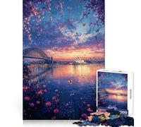 Tramonto a Sydney con farfalle - Puzzle per ragazzi, 1000 pezzi Gioco stimolante e rilassante, taglio preciso, 38x52cm
