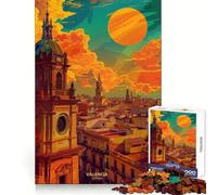 Tramonto a Valencia, Spagna Puzzle da 1000 pezzi per adolescenti, gioco di logica, antistress, taglio preciso, regalo artistico 38x26cm