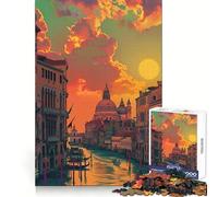 Tramonto a Venezia, Italia Puzzle da 1000 pezzi per adolescenti, gioco cognitivo, divertimento lento, bordo premium, Babbo Natale, scegli 38x52cm