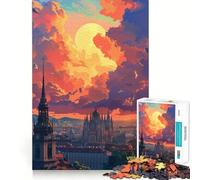 Tramonto a Vienna, Austria Puzzle da 1000 pezzi per adolescenti, gioco per esercizi mentali, relax mentale, design, assemblaggio, lista dei desideri di Babbo Natale 50x75cm