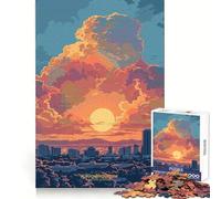 Tramonto ad Albuquerque, Nuovo Messico Puzzle da 1000 pezzi per adulti e ragazzi Ideale per migliorare la memoria, rilassare la mente e creare un'atmosfera magica Regalo di Natale 50x75cm