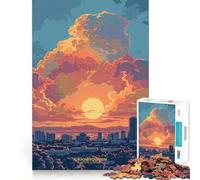 Tramonto ad Albuquerque, Nuovo Messico Puzzle da 1000 pezzi per adulti e ragazzi Ideale per migliorare la memoria, rilassare la mente e creare un'atmosfera magica Regalo di Natale 50x75cm
