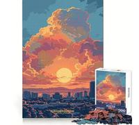 Tramonto ad Albuquerque, Nuovo Messico Puzzle da 1000 pezzi per adulti e ragazzi, ideale per migliorare la memoria, per un relax leggero e piacevole Taglio netto Regalo perfetto 38x26cm