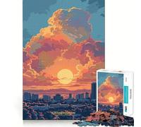 Tramonto ad Albuquerque, Nuovo Messico Puzzle da 1000 pezzi per adulti e ragazzi, ideale per migliorare la memoria, per un relax leggero e piacevole Taglio netto Regalo perfetto 38x26cm