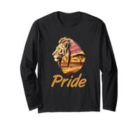 Tramonto africano della savana del Lion Pride Maglia a Manica