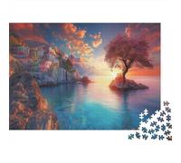 Tramonto al porto Jigsaw Puzzle Impossibili 1000Pcs Decorazione Per La Casa. Rilassamento E Intelligence Per Adulti E Bambini Da 12 Anni 1000pcs (75x50cm)