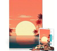 Tramonto all'orizzonte - Puzzle da 1000 pezzi per adolescenti - Gioco di puzzle per allenare la mente - Evasione rilassante - Arte da assemblare - Regalo premuroso 38x52cm