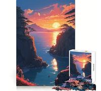 Tramonto all'orizzonte - Puzzle da 1000 pezzi per adolescenti - Gioco per l'esercizio mentale - Tempo di condivisione - Taglio di precisione - Pezzo da collezione 38x52cm
