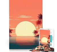 Tramonto all'orizzonte - Puzzle da 1000 pezzi per adulti - Gioco di logica e intrattenimento rilassante - Opera d'arte di alta qualità 38x26cm