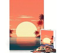 Tramonto all'orizzonte - Puzzle da 1000 pezzi per adulti - Gioco di logica e intrattenimento rilassante - Opera d'arte di alta qualità 38x26cm