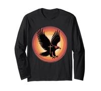 Tramonto aquila in volo con croce: arte cristiana Maglia a Manica