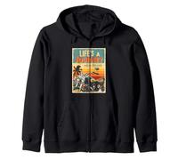 Tramonto Biker Lifes Un Viaggio Godere Il Giro Moto Amante Felpa con Cappuccio