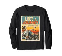 Tramonto Biker Lifes Un Viaggio Godere Il Giro Moto Amante Maglia a Manica