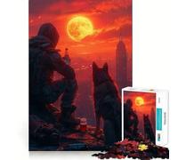 Tramonto con il mio cane - Puzzle da 1000 pezzi per adulti - Gioco di puzzle rilassante e divertente - Taglio di alta qualità - Regalo di compleanno 38x26cm