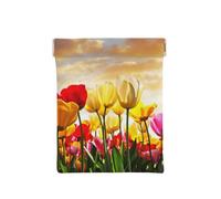 Tramonto del fiore del tulipano, Spremere il portafoglio superiore da donna Borsa portaoggetti Piccola portamonete Portamonete