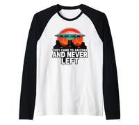 Tramonto del rapimento nel Deserto dell'Arizona UFO Maglia con Maniche Raglan