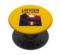 Tramonto delle Isole Lofoten Norvegia PopSockets PopGrip Adesivo